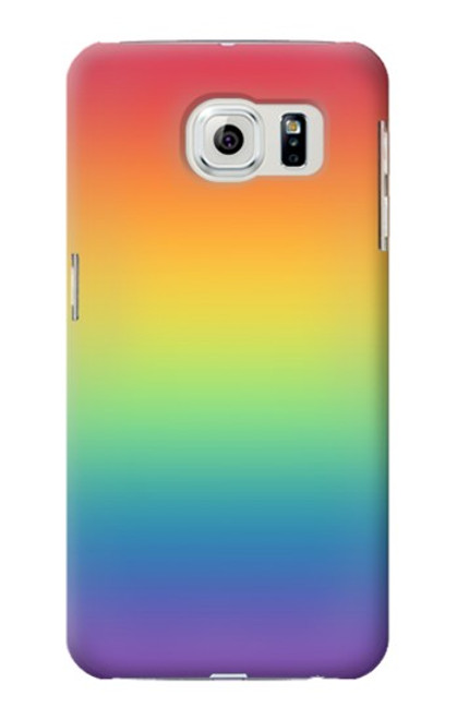 W3698 LGBT Gradient Pride Flag Hard Case and Leather Flip Case For Samsung Galaxy S6 Edge