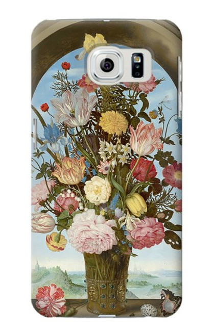 W3749 Vase of Flowers Hard Case and Leather Flip Case For Samsung Galaxy S6 Edge