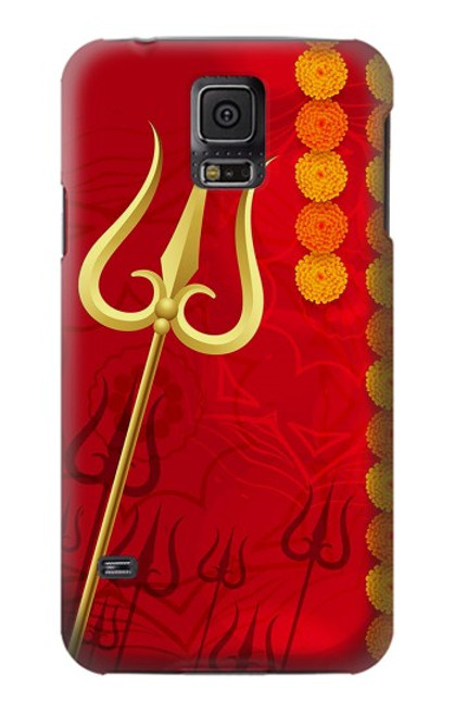 W3788 Shiv Trishul Hard Case and Leather Flip Case For Samsung Galaxy S5