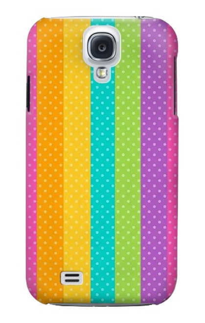 W3678 Colorful Rainbow Vertical Hard Case and Leather Flip Case For Samsung Galaxy S4