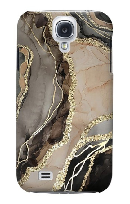 W3700 Marble Gold Graphic Printed Hard Case and Leather Flip Case For Samsung Galaxy S4