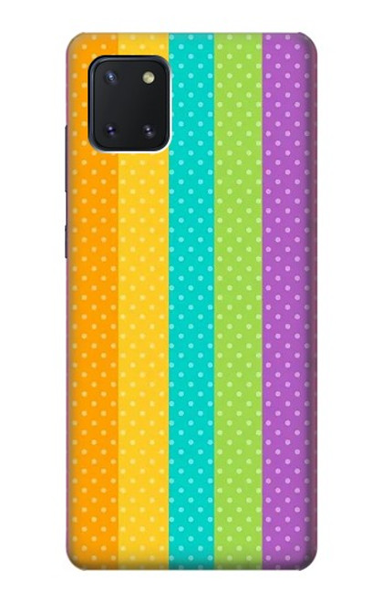 W3678 Colorful Rainbow Vertical Hard Case and Leather Flip Case For Samsung Galaxy Note10 Lite