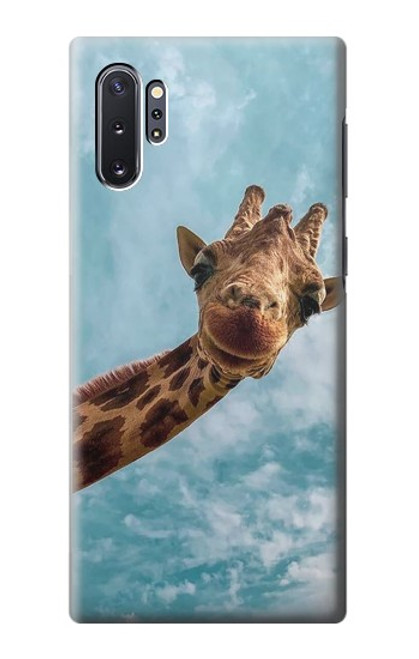 W3680 Cute Smile Giraffe Hard Case and Leather Flip Case For Samsung Galaxy Note 10 Plus