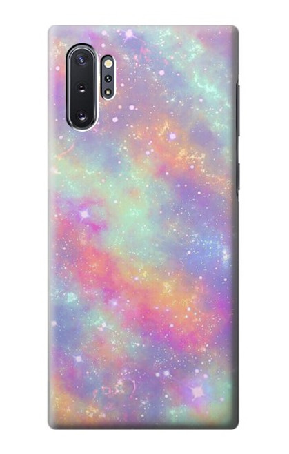 W3706 Pastel Rainbow Galaxy Pink Sky Hard Case and Leather Flip Case For Samsung Galaxy Note 10 Plus