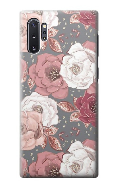 W3716 Rose Floral Pattern Hard Case and Leather Flip Case For Samsung Galaxy Note 10 Plus