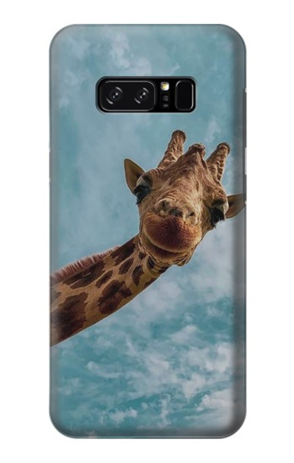 W3680 Cute Smile Giraffe Hard Case and Leather Flip Case For Note 8 Samsung Galaxy Note8