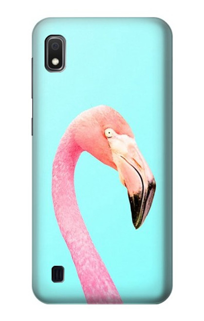 W3708 Pink Flamingo Hard Case and Leather Flip Case For Samsung Galaxy A10