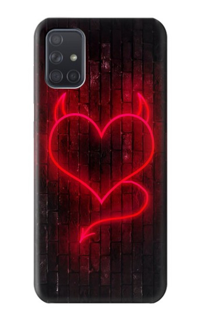 W3682 Devil Heart Hard Case and Leather Flip Case For Samsung Galaxy A71 5G
