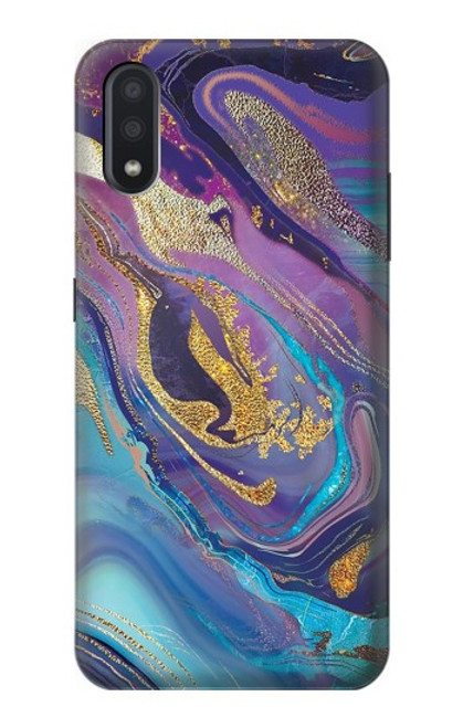 W3676 Colorful Abstract Marble Stone Hard Case and Leather Flip Case For Samsung Galaxy A01