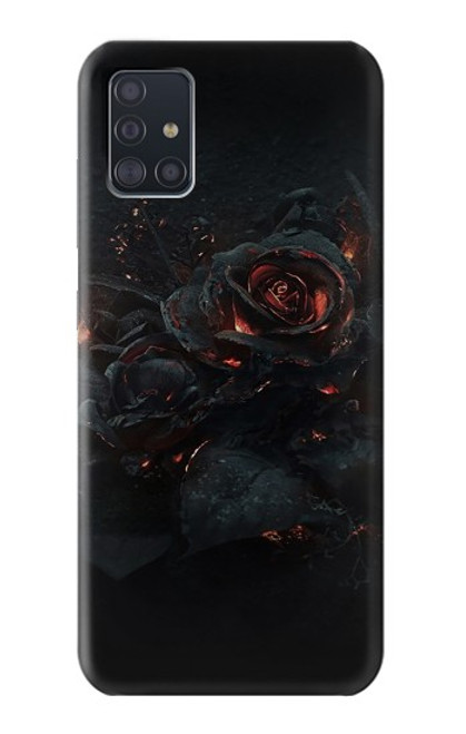 W3672 Burned Rose Hard Case and Leather Flip Case For Samsung Galaxy A51