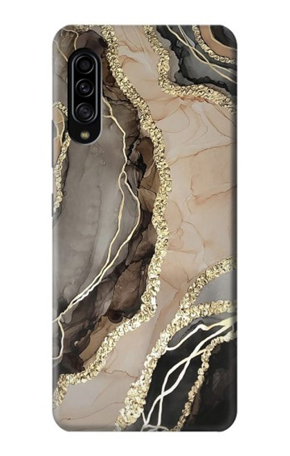 W3700 Marble Gold Graphic Printed Hard Case and Leather Flip Case For Samsung Galaxy A90 5G