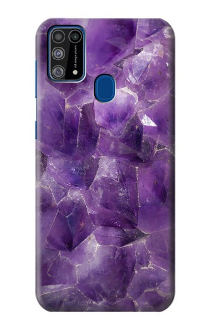 W3713 Purple Quartz Amethyst Graphic Printed Hard Case and Leather Flip Case For Samsung Galaxy M31