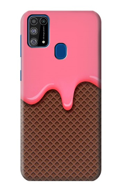 W3754 Strawberry Ice Cream Cone Hard Case and Leather Flip Case For Samsung Galaxy M31