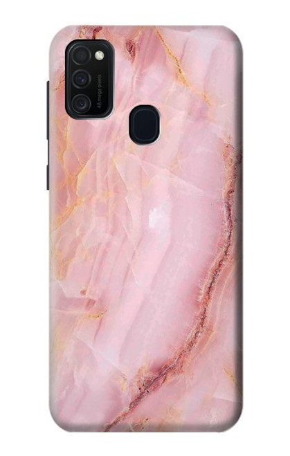 W3670 Blood Marble Hard Case and Leather Flip Case For Samsung Galaxy M21