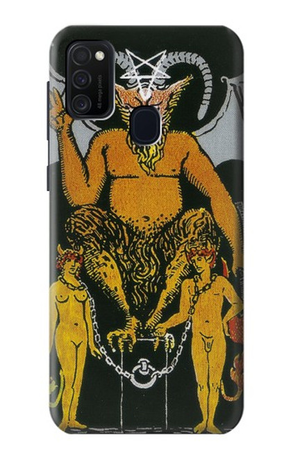 W3740 Tarot Card The Devil Hard Case and Leather Flip Case For Samsung Galaxy M21