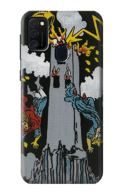 W3745 Tarot Card The Tower Hard Case and Leather Flip Case For Samsung Galaxy M21