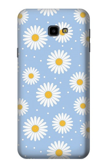 W3681 Daisy Flowers Pattern Hard Case and Leather Flip Case For Samsung Galaxy J4+ (2018), J4 Plus (2018)