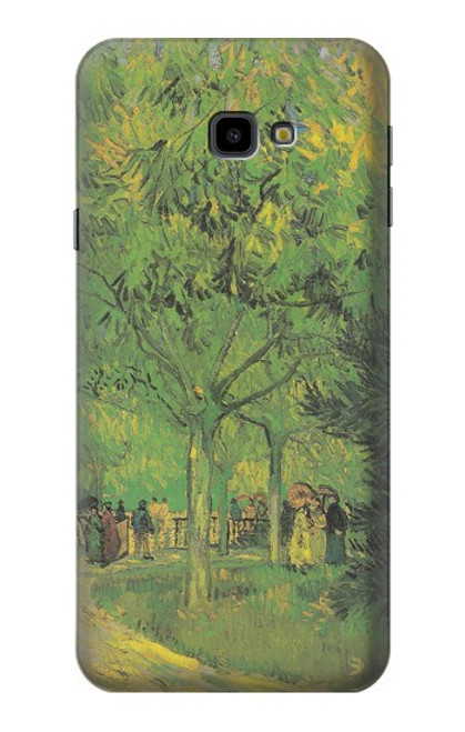 W3748 Van Gogh A Lane in a Public Garden Hard Case and Leather Flip Case For Samsung Galaxy J4+ (2018), J4 Plus (2018)