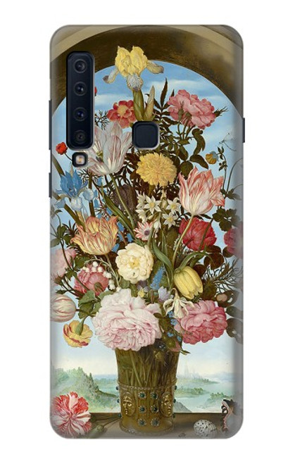 W3749 Vase of Flowers Hard Case and Leather Flip Case For Samsung Galaxy A9 (2018), A9 Star Pro, A9s