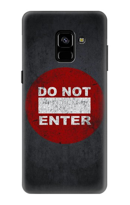 W3683 Do Not Enter Hard Case and Leather Flip Case For Samsung Galaxy A8 Plus (2018)