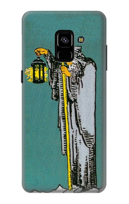 W3741 Tarot Card The Hermit Hard Case and Leather Flip Case For Samsung Galaxy A8 Plus (2018)