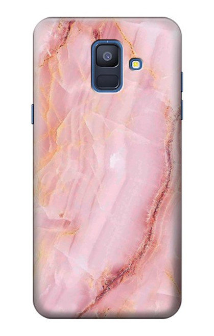 W3670 Blood Marble Hard Case and Leather Flip Case For Samsung Galaxy A6 (2018)