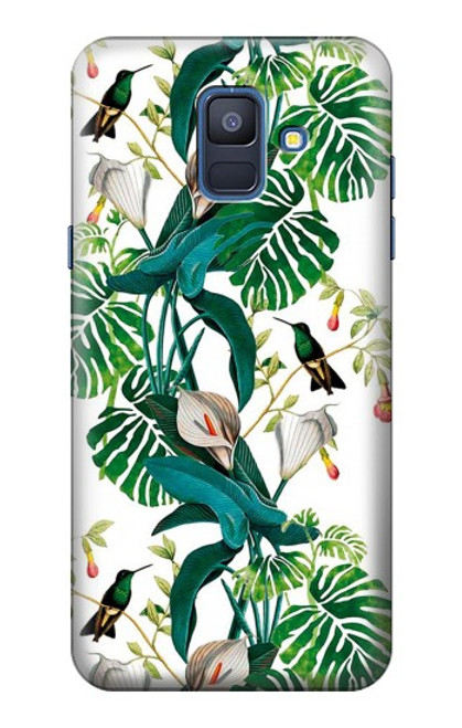 W3697 Leaf Life Birds Hard Case and Leather Flip Case For Samsung Galaxy A6 (2018)