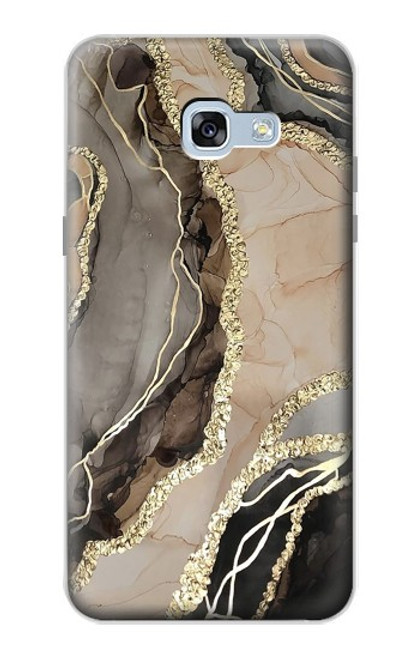 W3700 Marble Gold Graphic Printed Hard Case and Leather Flip Case For Samsung Galaxy A5 (2017)