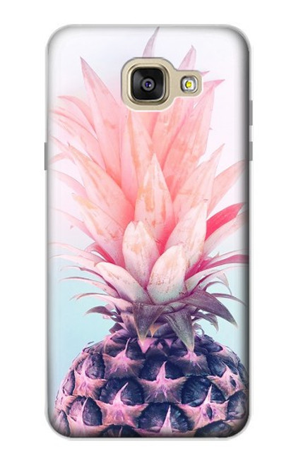 W3711 Pink Pineapple Hard Case and Leather Flip Case For Samsung Galaxy A5 (2016)