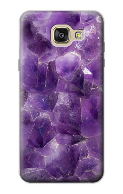 W3713 Purple Quartz Amethyst Graphic Printed Hard Case and Leather Flip Case For Samsung Galaxy A5 (2016)