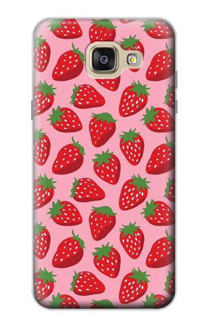 W3719 Strawberry Pattern Hard Case and Leather Flip Case For Samsung Galaxy A5 (2016)