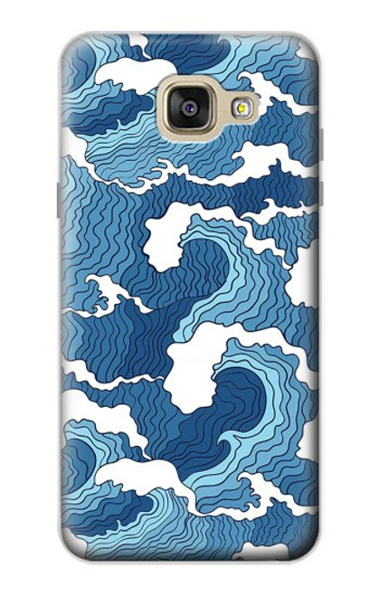 W3751 Wave Pattern Hard Case and Leather Flip Case For Samsung Galaxy A5 (2016)