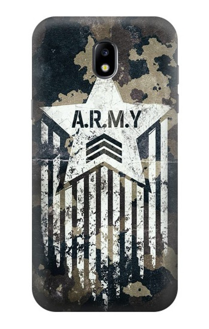 W3666 Army Camo Camouflage Hard Case and Leather Flip Case For Samsung Galaxy J5 (2017) EU Version