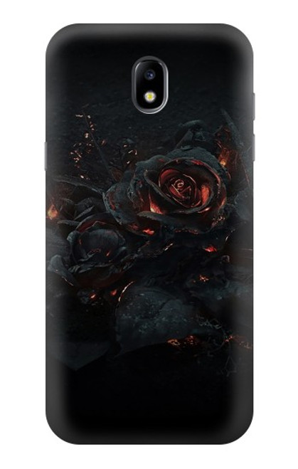 W3672 Burned Rose Hard Case and Leather Flip Case For Samsung Galaxy J5 (2017) EU Version