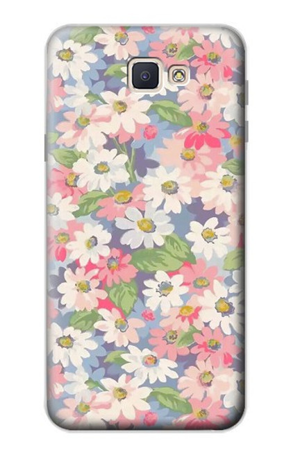 W3688 Floral Flower Art Pattern Hard Case and Leather Flip Case For Samsung Galaxy J7 Prime (SM-G610F)