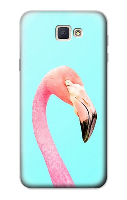 W3708 Pink Flamingo Hard Case and Leather Flip Case For Samsung Galaxy J7 Prime (SM-G610F)