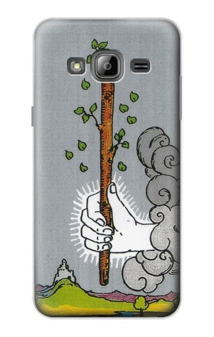 W3723 Tarot Card Age of Wands Hard Case and Leather Flip Case For Samsung Galaxy J3 (2016)