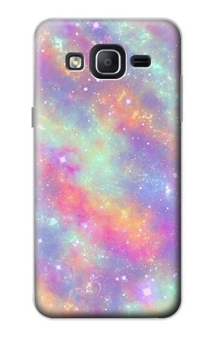 W3706 Pastel Rainbow Galaxy Pink Sky Hard Case and Leather Flip Case For Samsung Galaxy On5