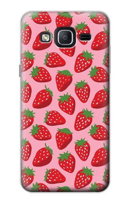 W3719 Strawberry Pattern Hard Case and Leather Flip Case For Samsung Galaxy On5