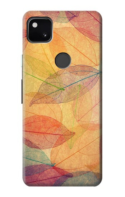 W3686 Fall Season Leaf Autumn Hard Case and Leather Flip Case For Google Pixel 4a