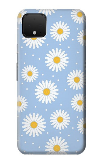W3681 Daisy Flowers Pattern Hard Case and Leather Flip Case For Google Pixel 4