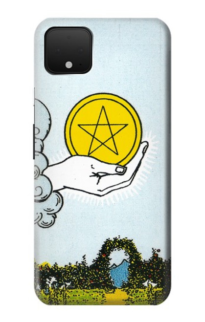 W3722 Tarot Card Ace of Pentacles Coins Hard Case and Leather Flip Case For Google Pixel 4 XL