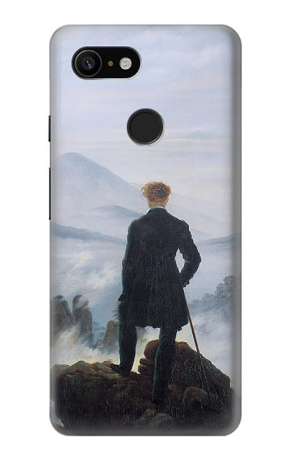 W3789 Wanderer above the Sea of Fog Hard Case and Leather Flip Case For Google Pixel 3