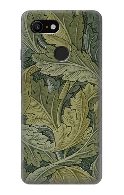 W3790 William Morris Acanthus Leaves Hard Case and Leather Flip Case For Google Pixel 3