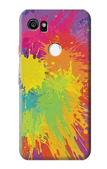 W3675 Color Splash Hard Case and Leather Flip Case For Google Pixel 2 XL