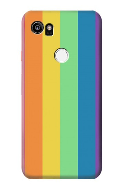 W3699 LGBT Pride Hard Case and Leather Flip Case For Google Pixel 2 XL