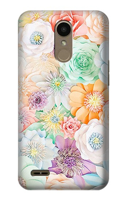 W3705 Pastel Floral Flower Hard Case and Leather Flip Case For LG K10 (2018), LG K30