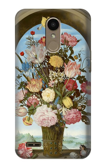 W3749 Vase of Flowers Hard Case and Leather Flip Case For LG K10 (2018), LG K30