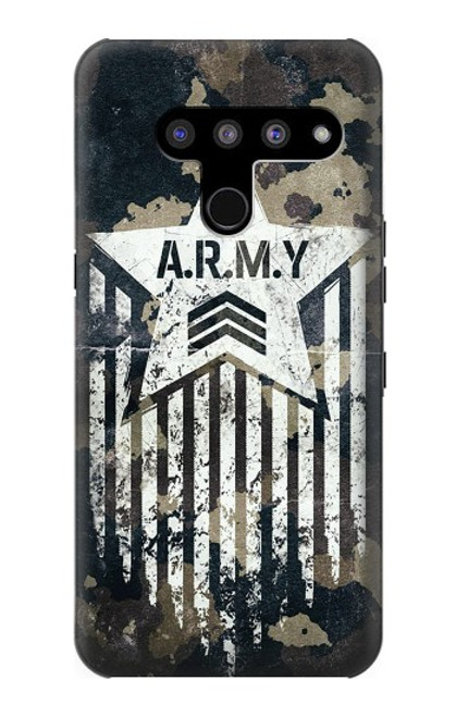 W3666 Army Camo Camouflage Hard Case and Leather Flip Case For LG V50, LG V50 ThinQ 5G