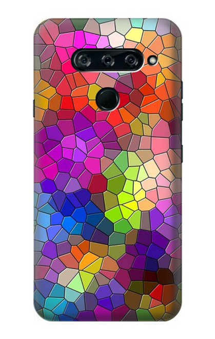 W3677 Colorful Brick Mosaics Hard Case and Leather Flip Case For LG V40, LG V40 ThinQ